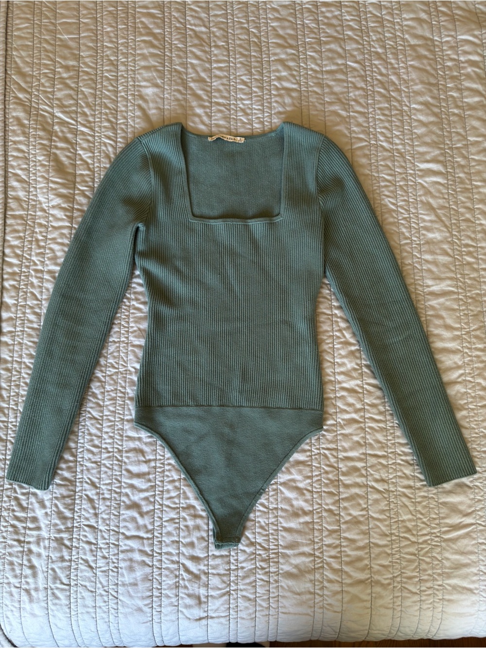 Square-Neck Long Sleeve Bodysuit